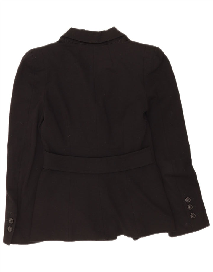 Hobbs Dame 3 Button Blazer Jacket UK 8 Small Black Viscose