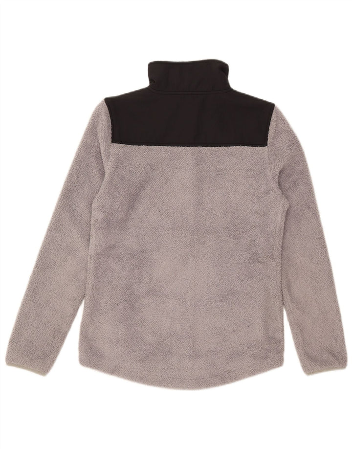Fila Womens Fleece Jacket UK 6 XS Grey Colourblock Polyester