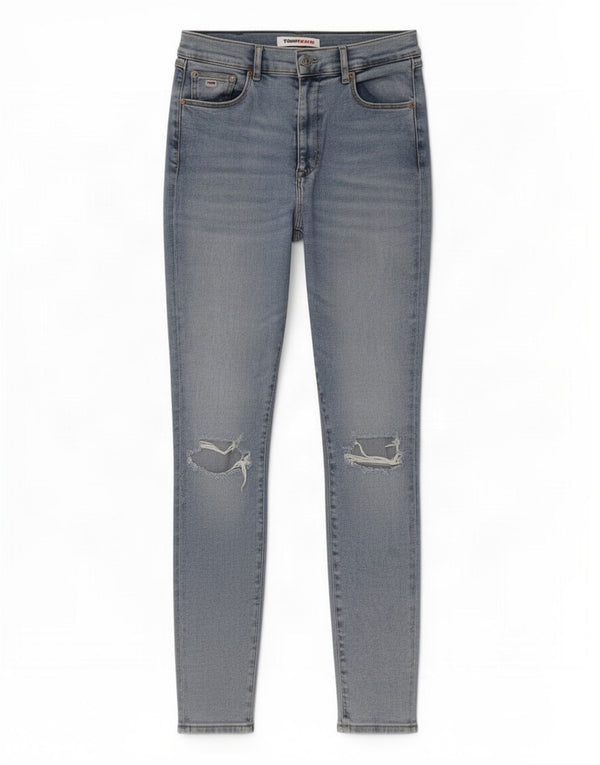 Tommy Hilfiger Donna Sylvia Jeans super skinny a vita alta W30 L28 Blu