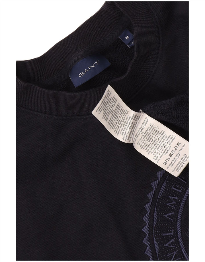 Gant grafisk sweatshirt til mænd Medium marineblå bomuld