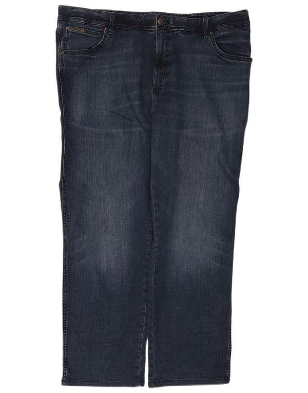 Wrangler Mens Texas Straight Jeans W44 L32 kék pamut