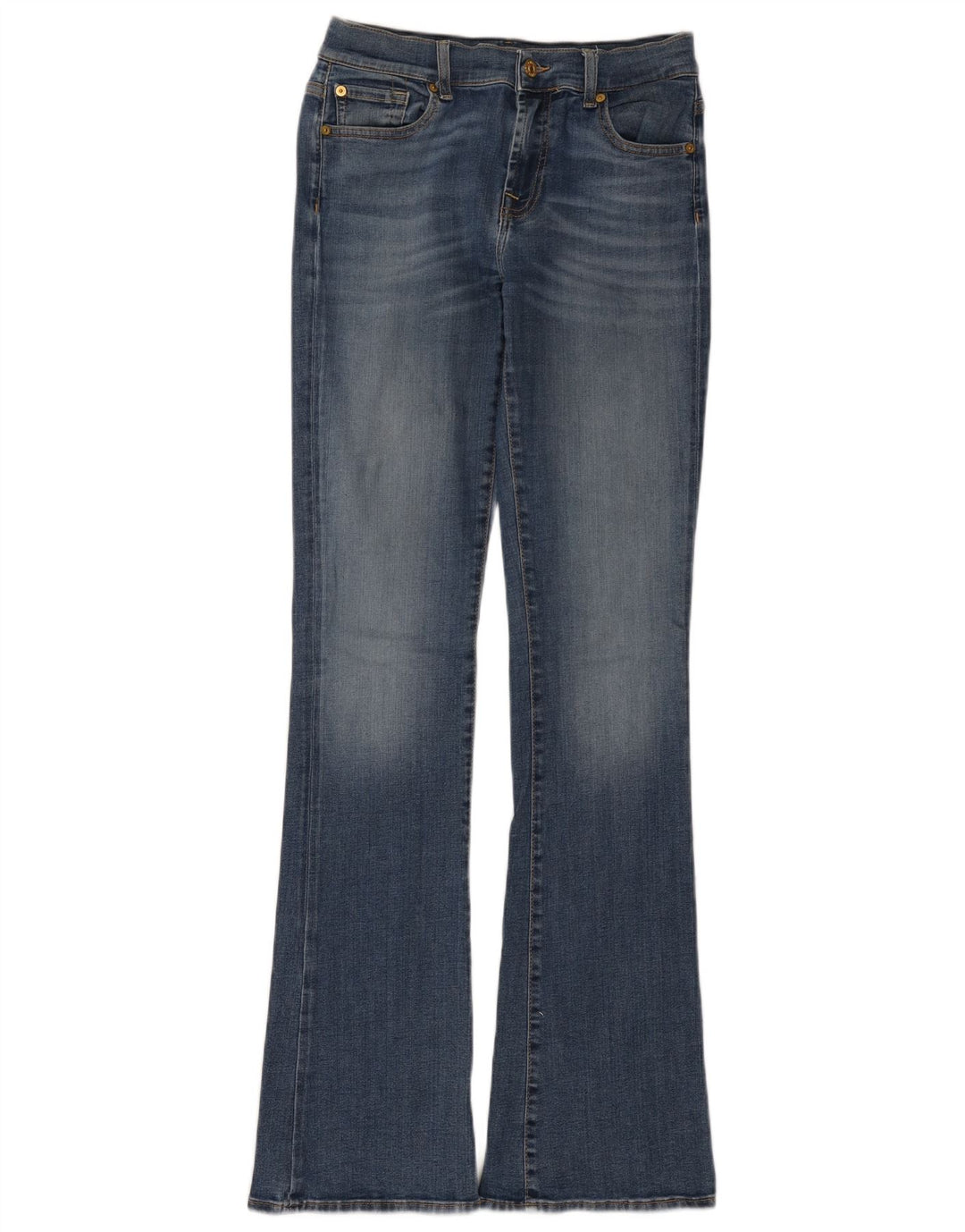 7 For All Mankind Womens Flared Jeans W27 L34 Blue
