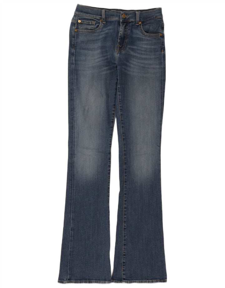 7 For All Mankind Womens Flared Jeans W27 L34 Blue