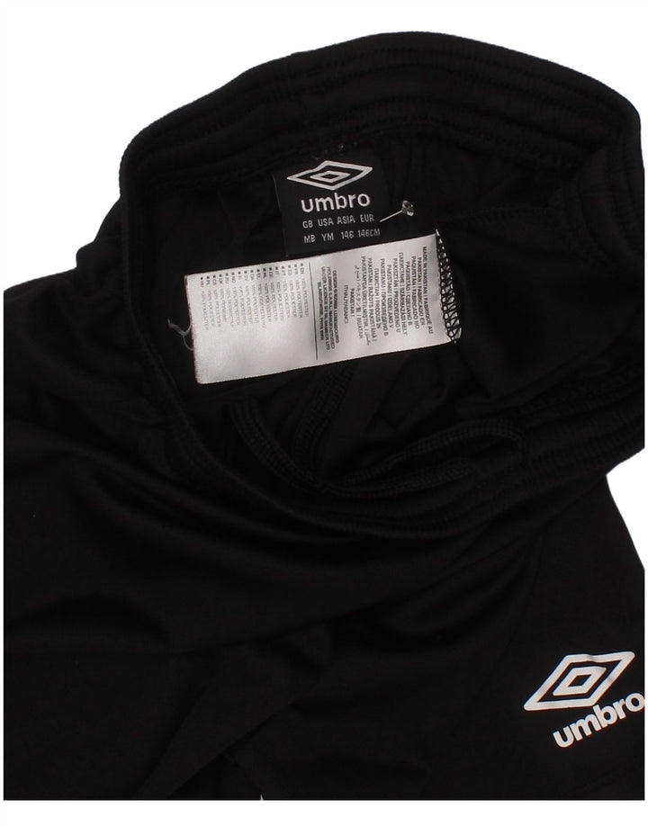 Umbro Short de Sport Garçon 9-10 Ans Noir Moyen Polyester