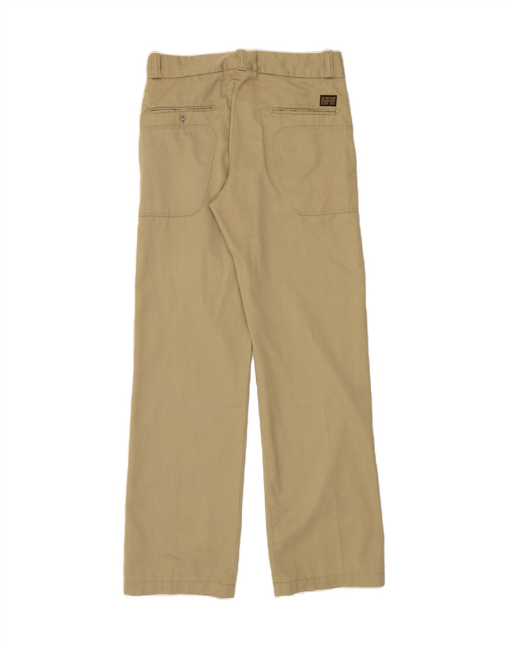 G-STAR Mens Straight Chino Trousers W33 L36 Beige Polyester Vintage G-Star and Second-Hand G-Star from Messina Hembry 