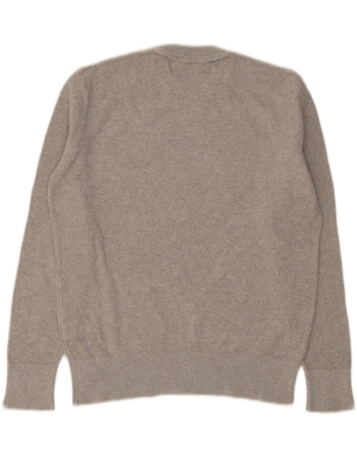 Zara Mens Crew Neck Jumper Sweater Small Grey Cotton