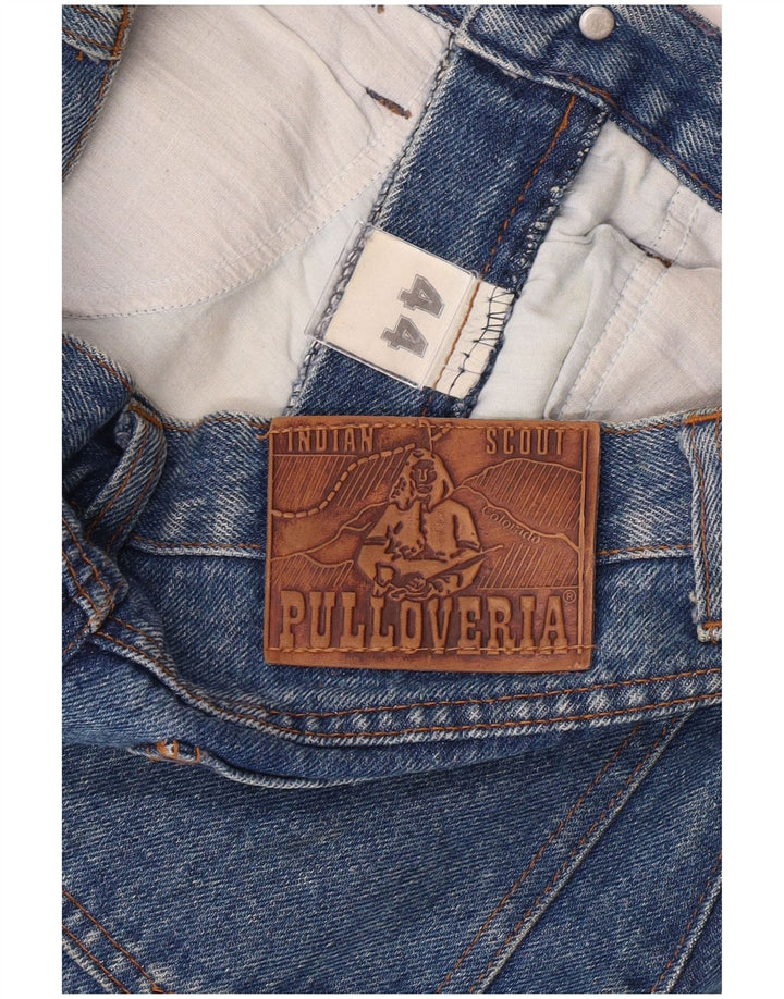 PULLOVERIA Womens Denim Skirt IT 44 Medium W28 Blue Cotton