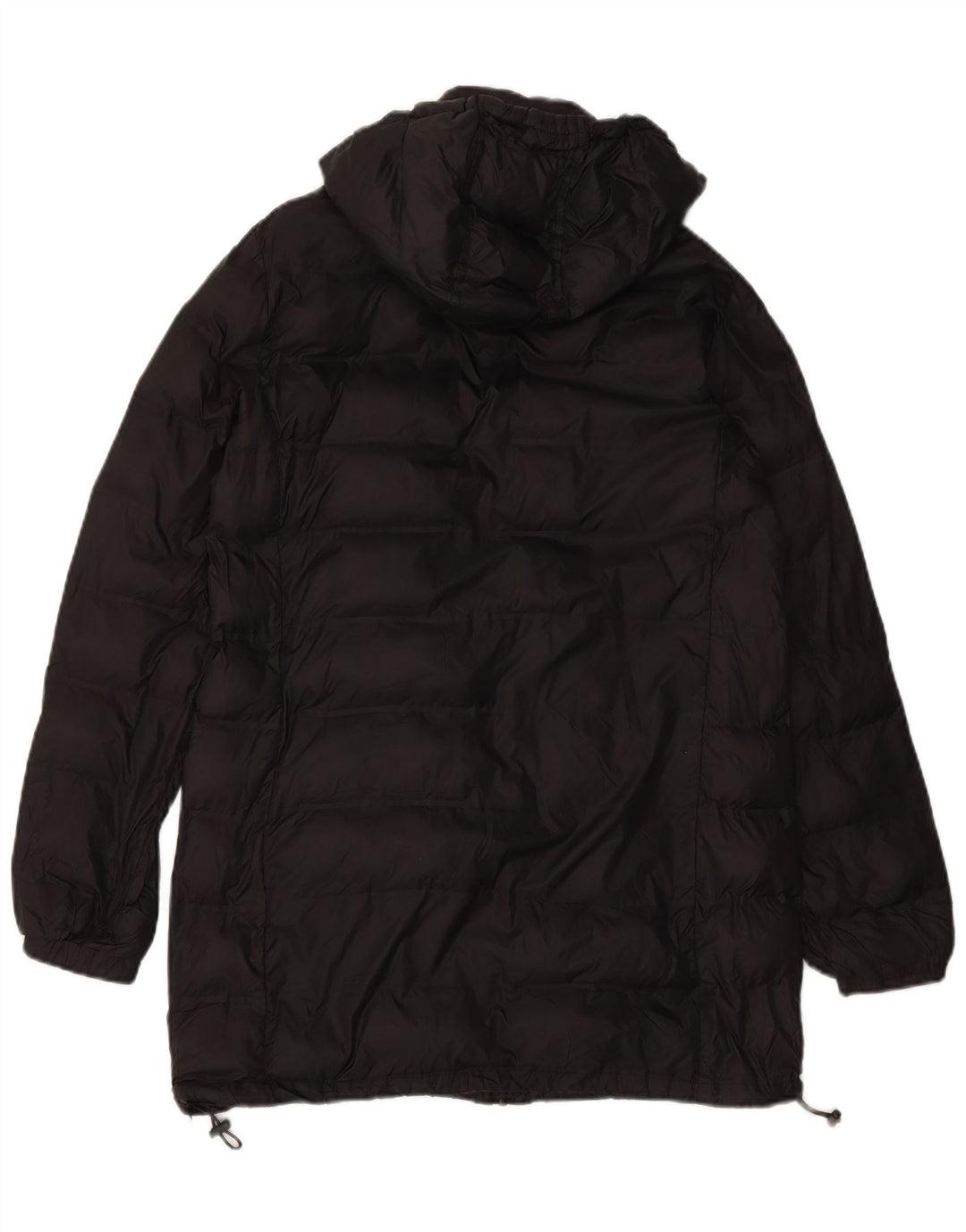 ZARA Womens Hooded Padded Coat UK 16 Large Black Polyester