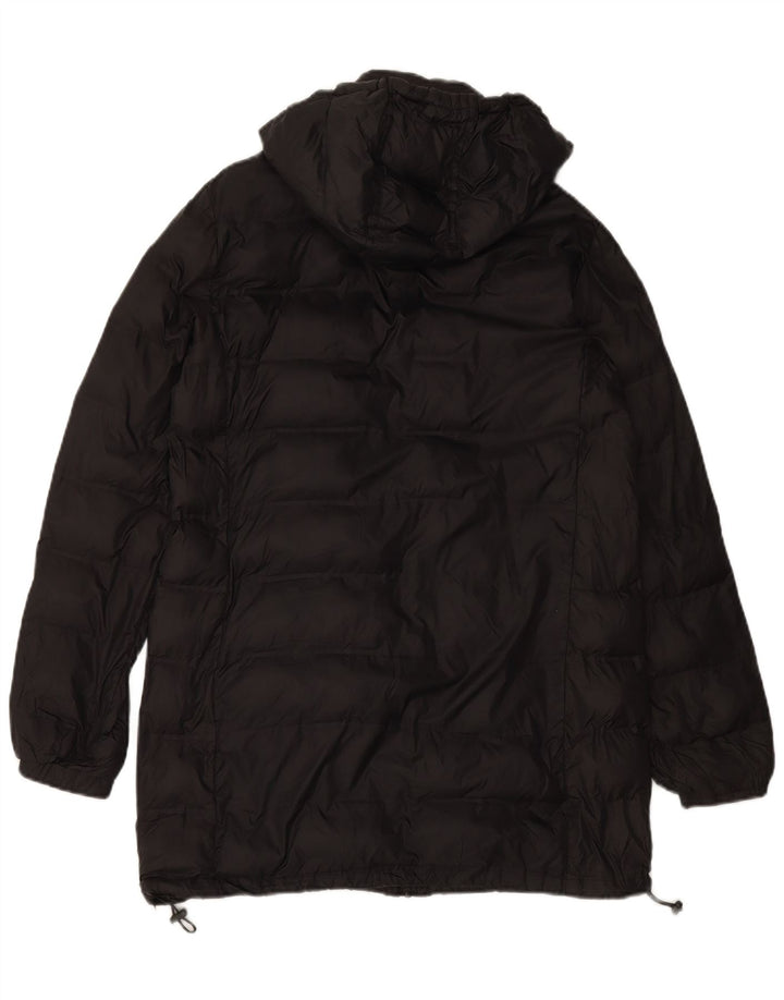 ZARA Womens Hooded Padded Coat UK 16 Large Black Polyester