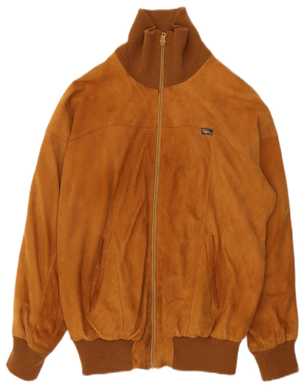 Penelope Mens Suede Bomber Jacket IT 44 XS Brown