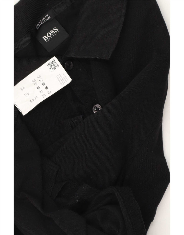 Hugo Boss Herre Regular Fit Polo Shirt Medium Sort Bomuld