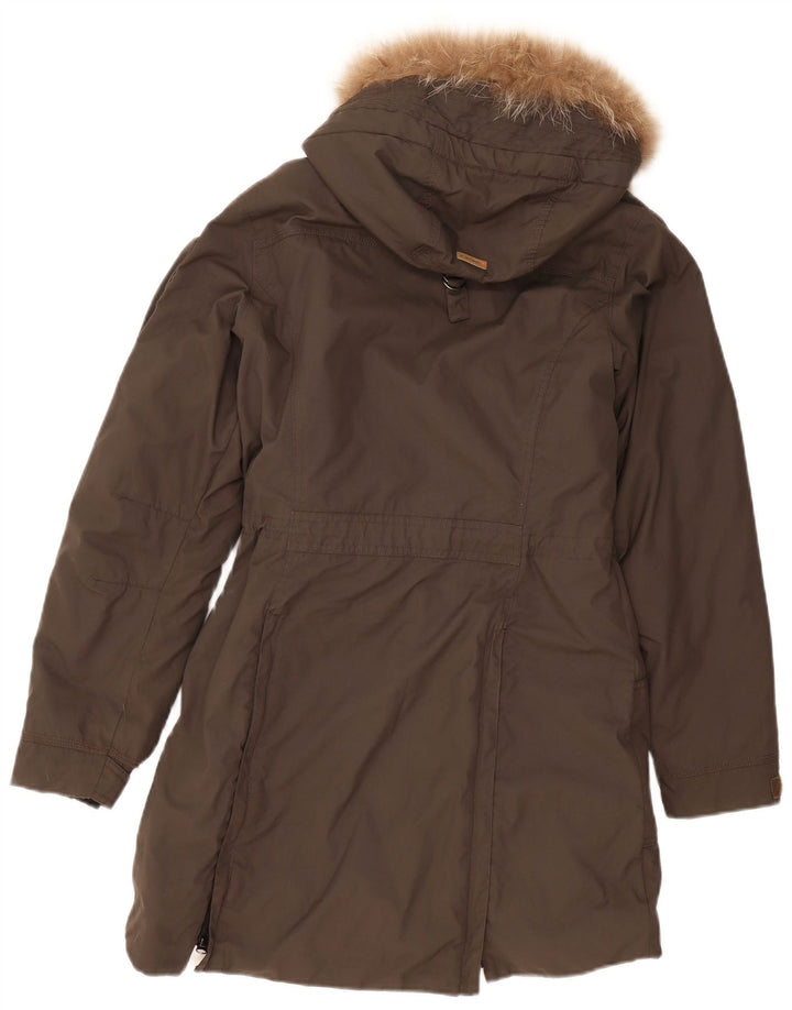 Icepeak Manteau rembourré surdimensionné à capuche pour femme EU 36 Petit Kaki Polyamide