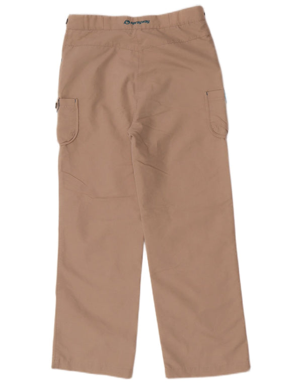 Sprayway Girls Straight Cargo Trousers 12-13 Years W26 L25 Beige Cotton