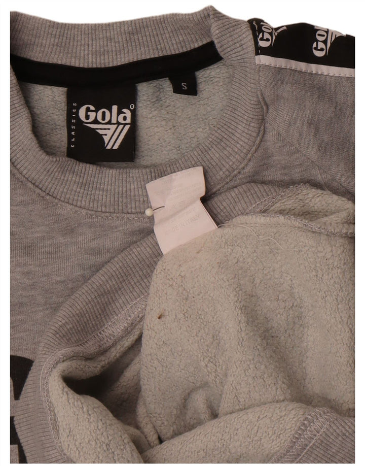Gola Mens Graphic Sweatshirt Jumper Small Grey Colourblock Cotton