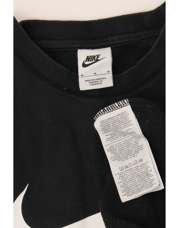 Hanorac grafic pentru bărbați Nike Pulover mediu din bumbac negru