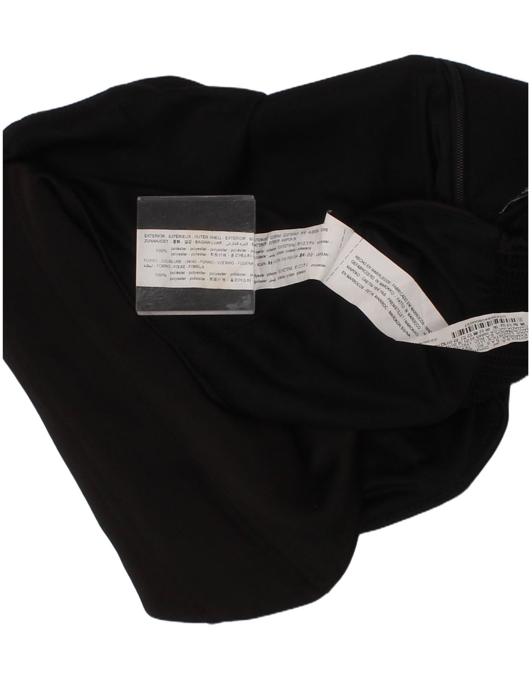 Zara Womens Crop Corset Top Medium Black Polyester