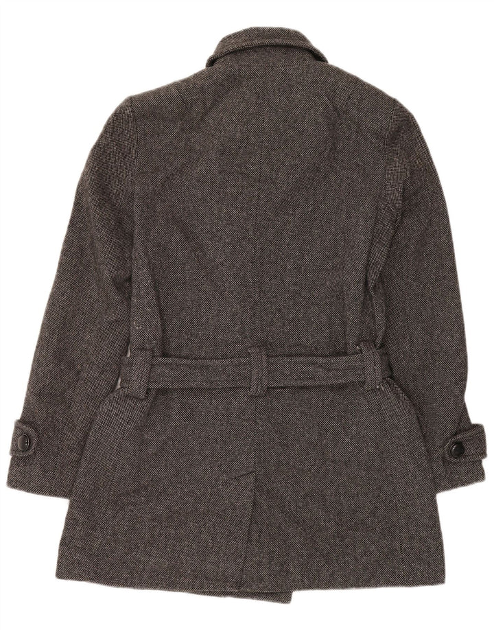 FRENCH CONNECTION Abrigo para mujer UK 40 Lana gris medio
