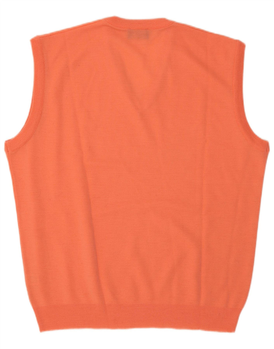 vintage Mens Vest Débardeur Grande Laine Orange