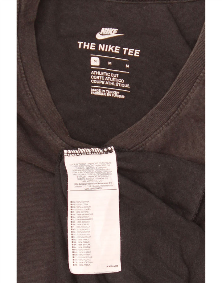 Nike Mens Athletic Cut T-Shirt Top Medium Black Cotton