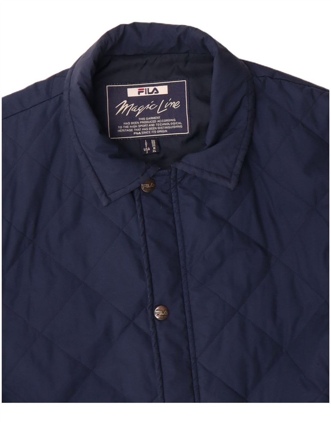 Fila Mens Quilted Jacket XL Navy Blue
