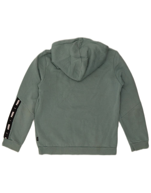 Puma Graphic Hoodie-Pullover für Mädchen, 11–12 Jahre, blaue Farbblock-Baumwolle