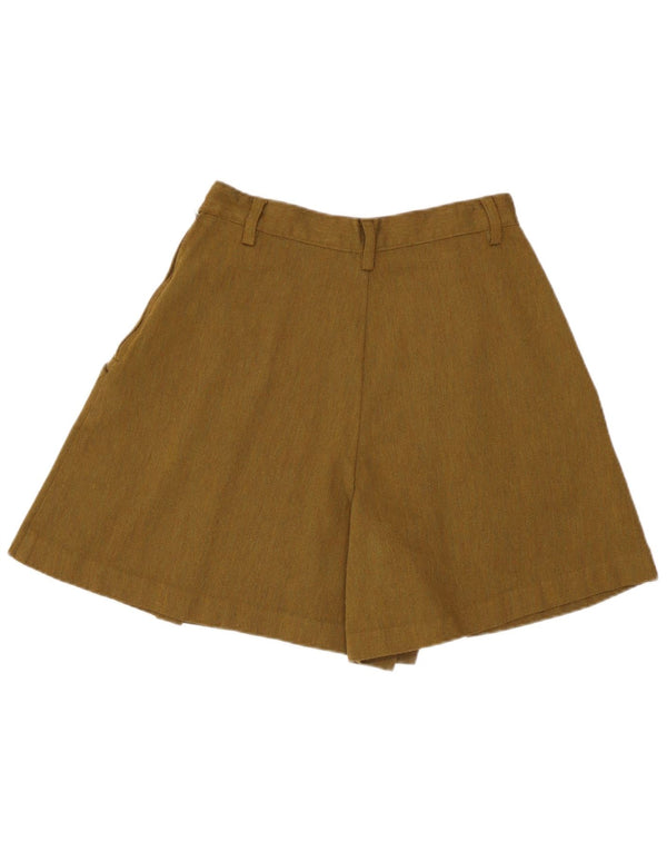 Pantaloncini casual a vita alta da donna Stefanel IT 46 Large W28 viscosa kaki