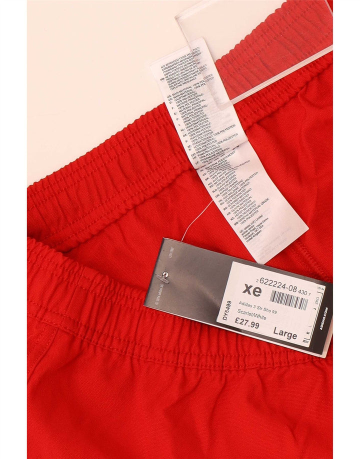 Adidas Mens Sport Shorts Large Red Polyester