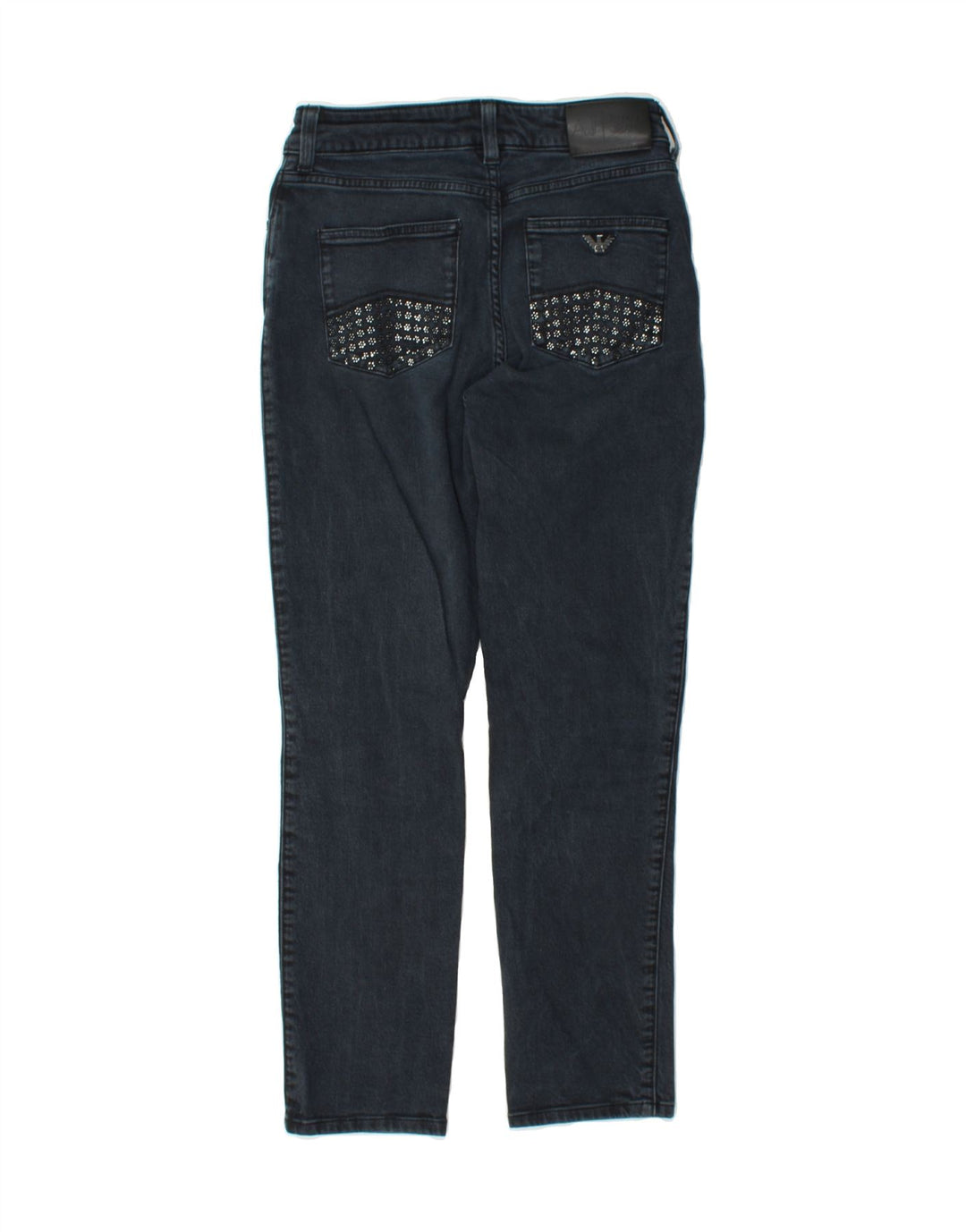 ARMANI Womens Slim Jeans W27 L27 Navy Blue Cotton Vintage Armani and Second-Hand Armani from Messina Hembry 