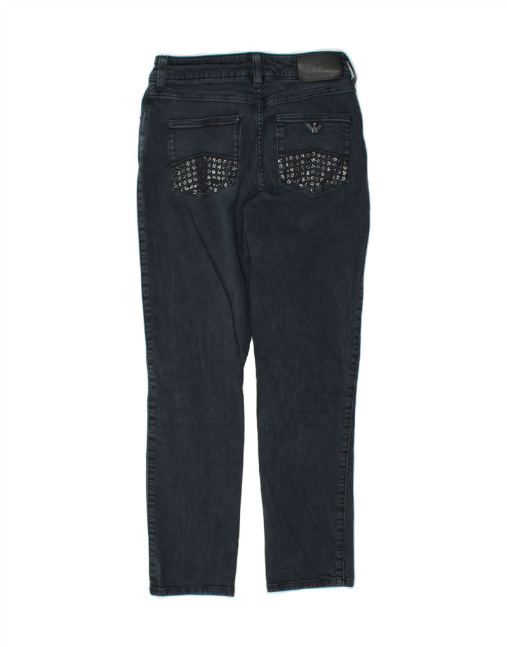 ARMANI Womens Slim Jeans W27 L27 Navy Blue Cotton Vintage Armani and Second-Hand Armani from Messina Hembry 