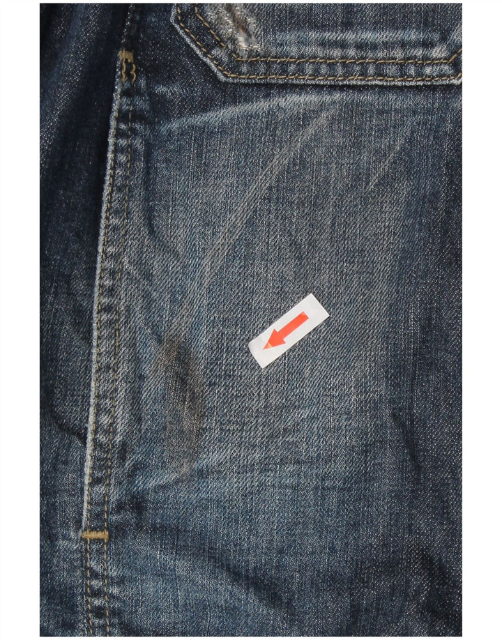 Gas Womens Denim Jacket UK 14 Large Blue Cotton