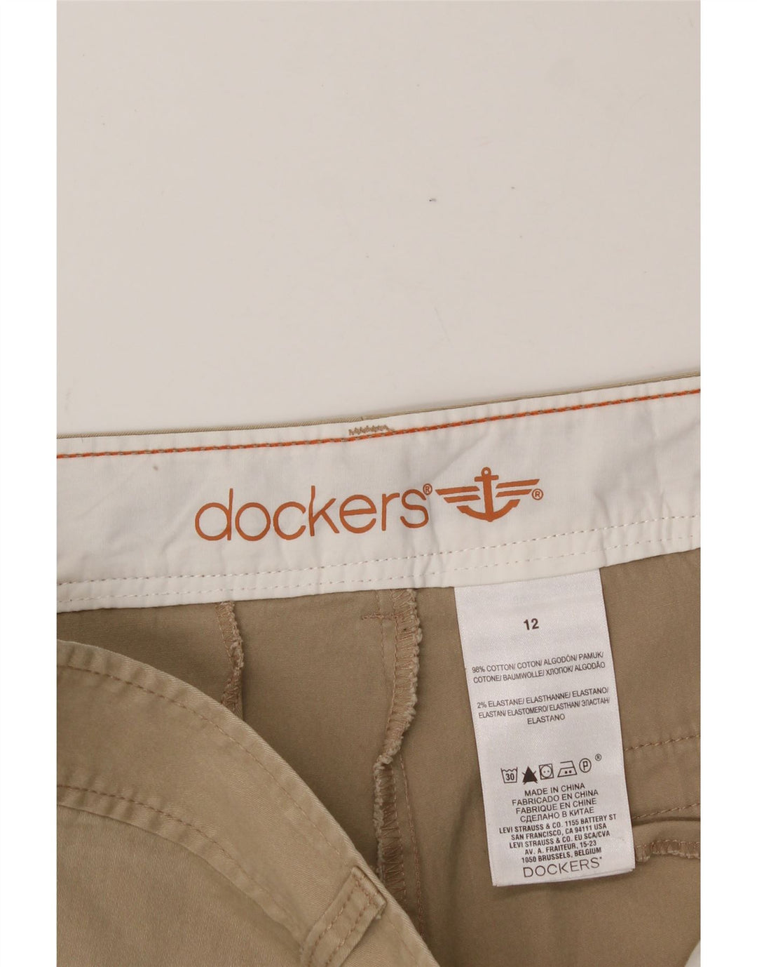 DOCKERS Womens Cargo Shorts US 12 Large W34  Beige Cotton Vintage Dockers and Second-Hand Dockers from Messina Hembry 