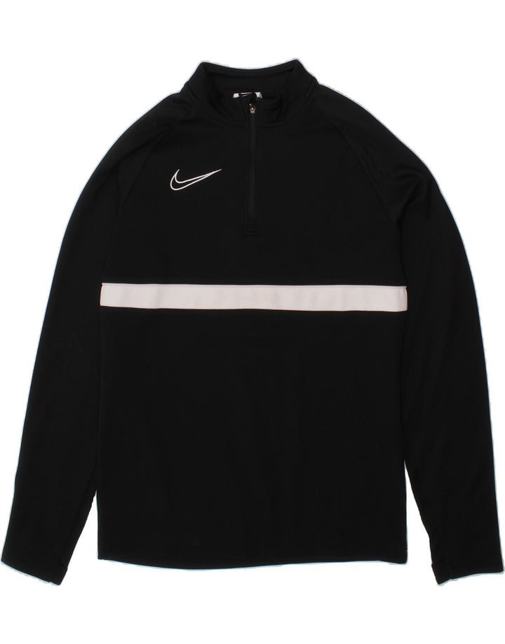 NIKE Boys Dri Fit Tracksuit Top 10-11 Years Medium Black Colourblock Vintage Nike and Second-Hand Nike from Messina Hembry 