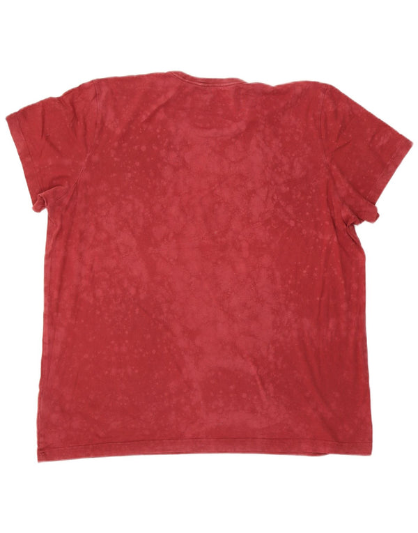 Adidas Mens Graphic T-Shirt Top 2XL Algodão Vermelho