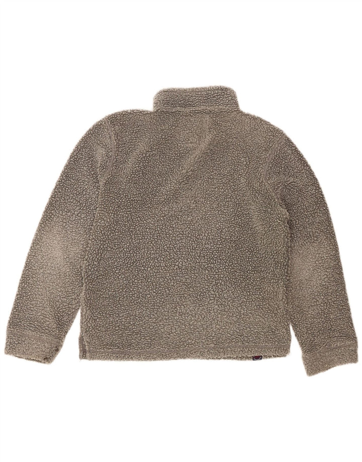 Weird Fish Mens Zip Neck Fleece Jumper Small Grey Polyester