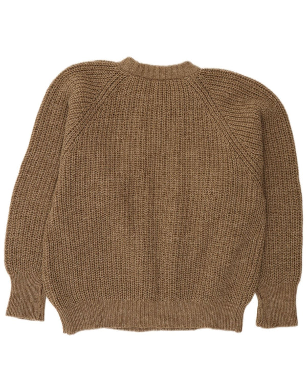 Vintage férfi nyakú pulóver UK 44/46 XL barna gyapjú