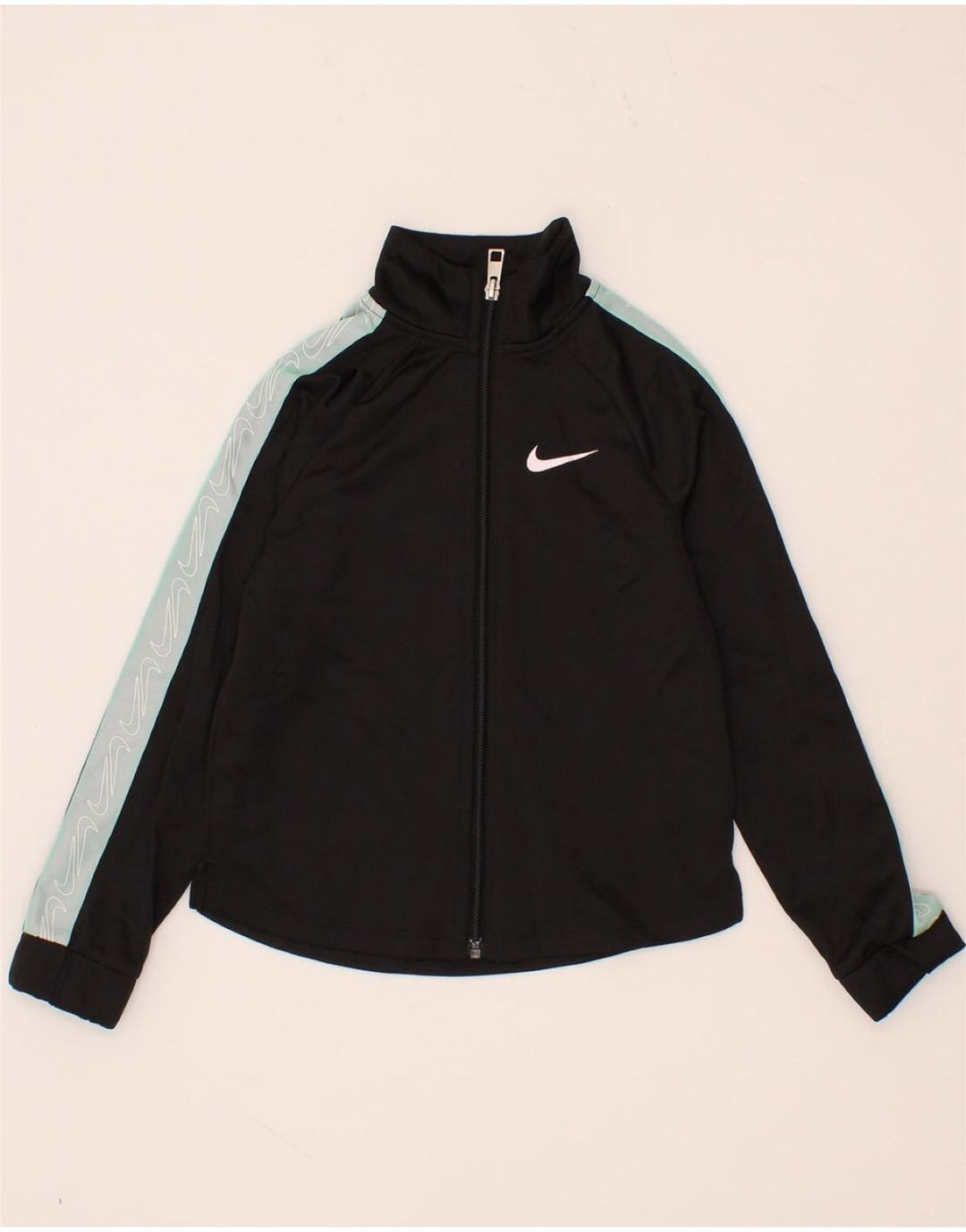 NIKE Girls Tracksuit Top Jacket 5-6 Years Medium  Black Colourblock Vintage Nike and Second-Hand Nike from Messina Hembry 