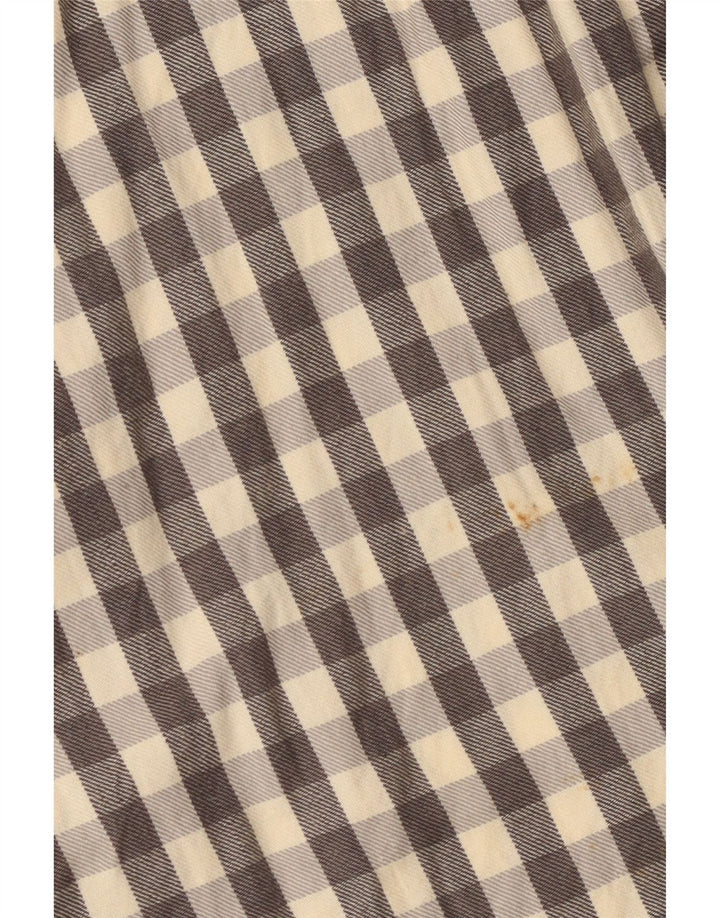 Superdry Mens Flannel Shirt Small Grey Gingham Cotton