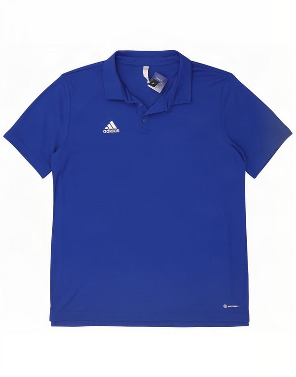Polo Adidas Aeroready da uomo 2XL blu poliestere