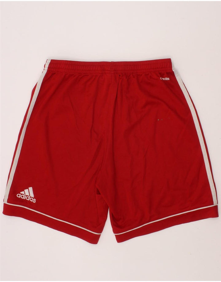 ADIDAS Boys Climalite Sport Shorts 13-14 Years  Red Polyester Vintage Adidas and Second-Hand Adidas from Messina Hembry 