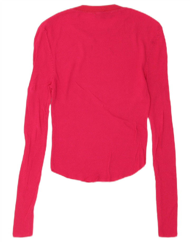 Top Zara da donna a maniche lunghe UK 10 piccolo rosa