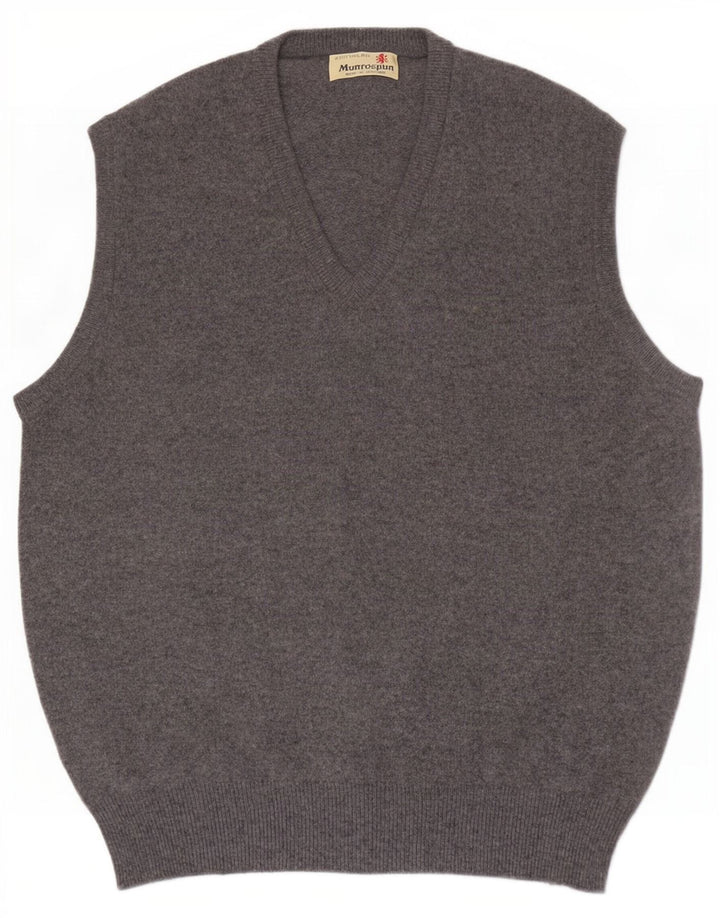 Canottiera da uomo Munrospun EU 52 Large Grey Wool