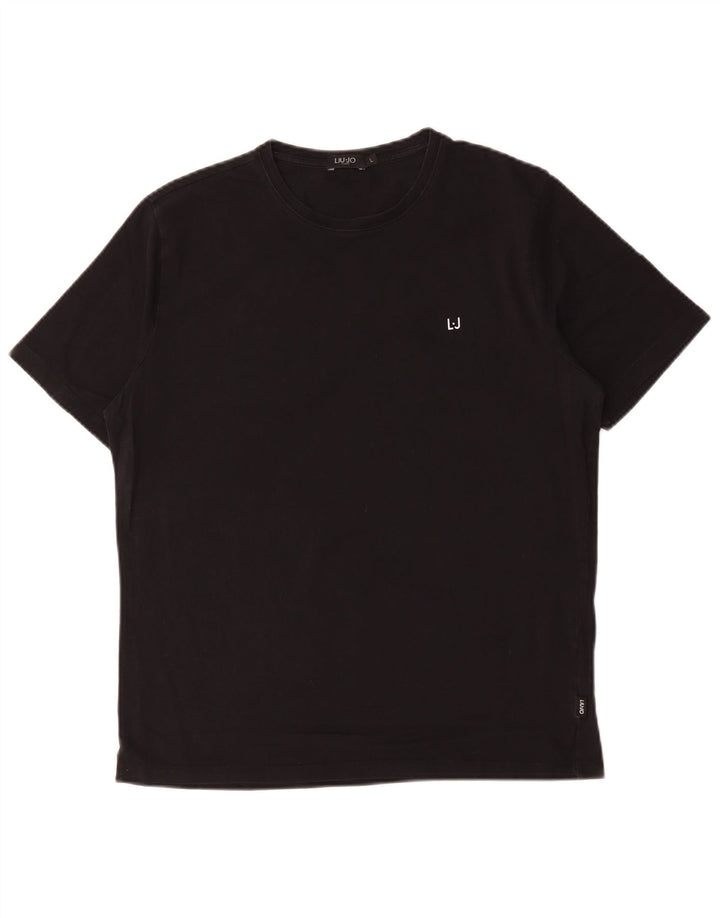 Liu Jo Mens T-Shirt Top Large Black Cotton