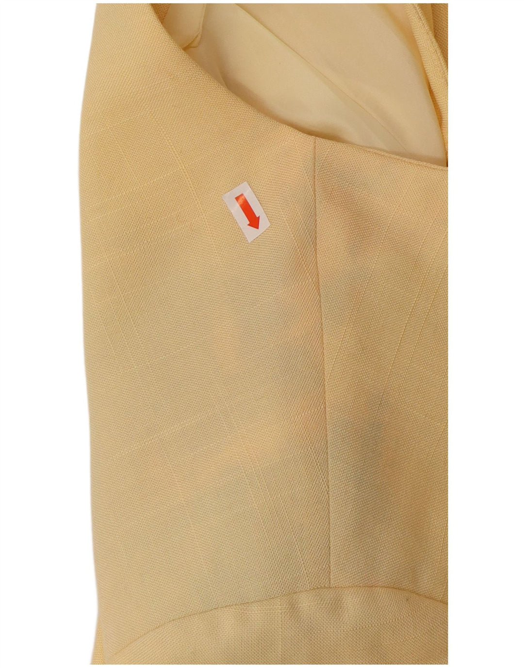 VINTAGE Womens 7 button Blazer Jacket UK 18 XL Yellow Polyester