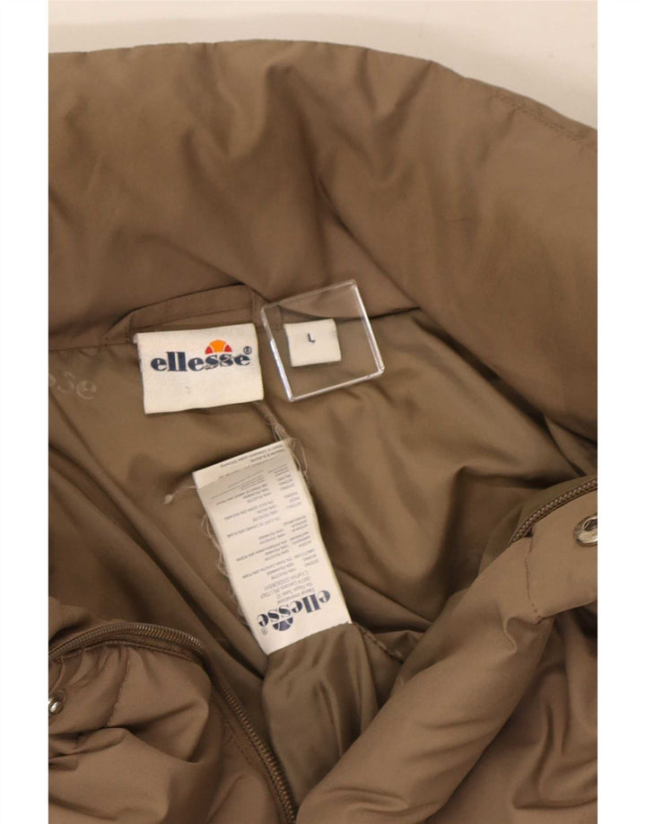 Ellesse Herre polstret jakke UK 40 Large Beige Polyester