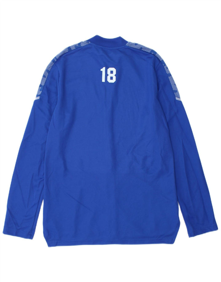 Adidas Womens Tracksuit Top Jacket UK 12/14 Medium Blue Polyester