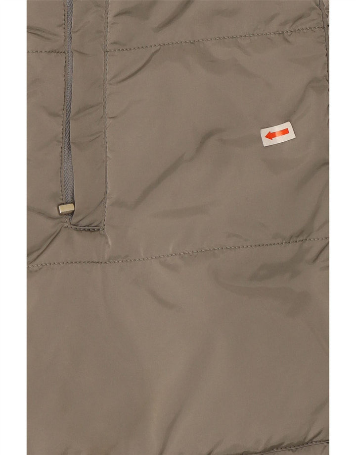 Max Mara Womens Hooded Reversible Padded Coat UK 10 Small Beige Polyamide