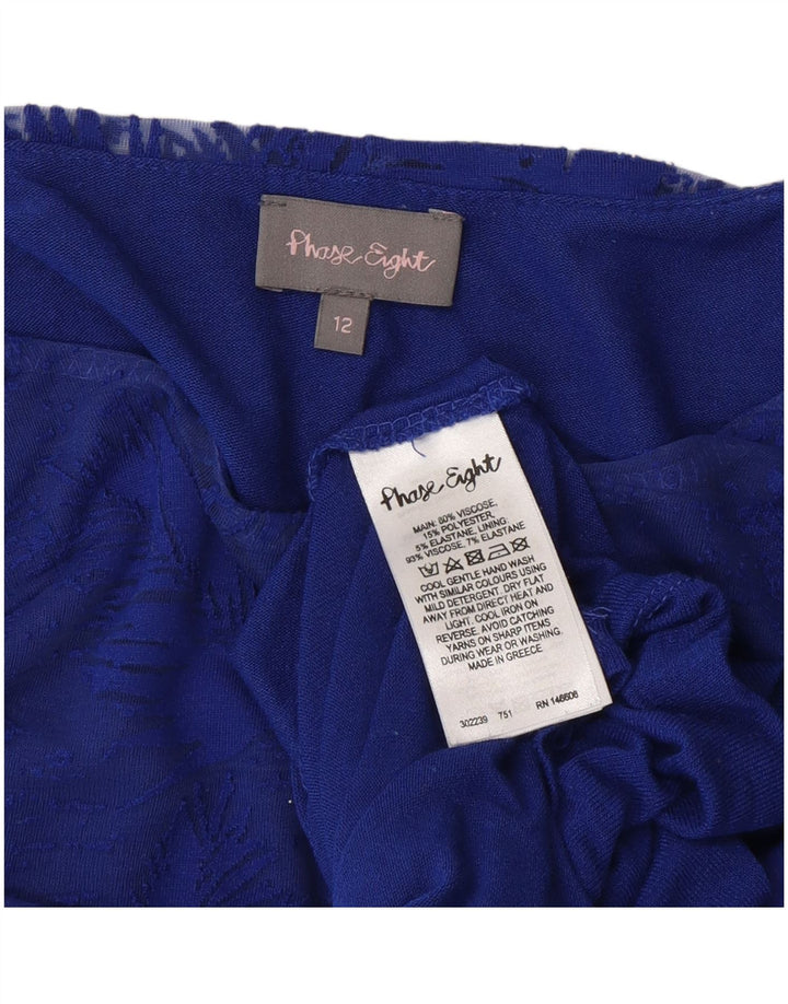 Phase Eight Womens Oversized Top 3/4 Sleeve UK 12 Medium  Blue Floral