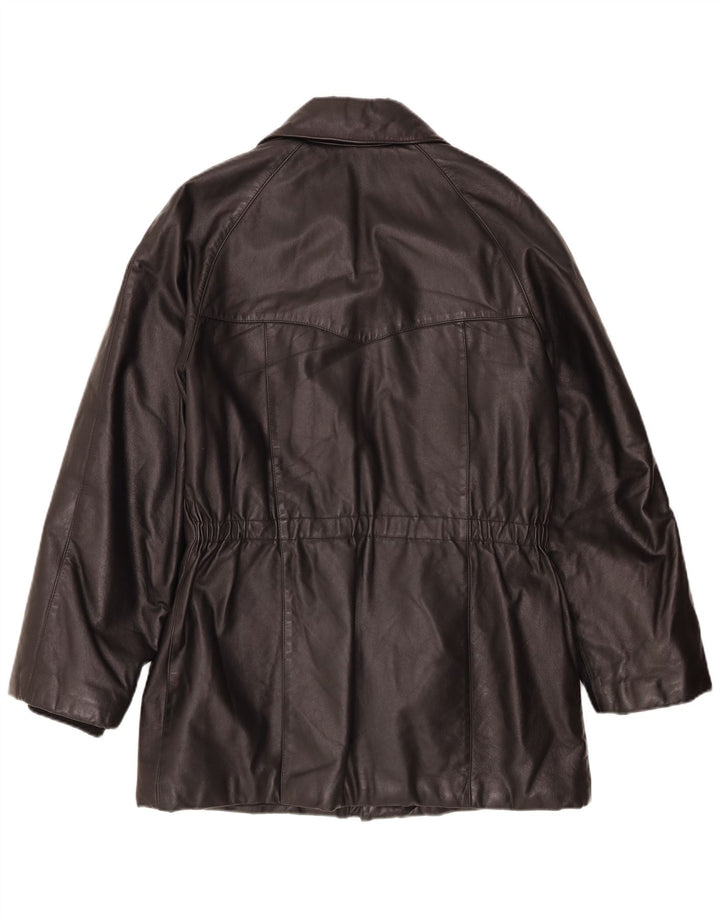 Jachetă de piele vintage pentru bărbați IT 48 Medium Black