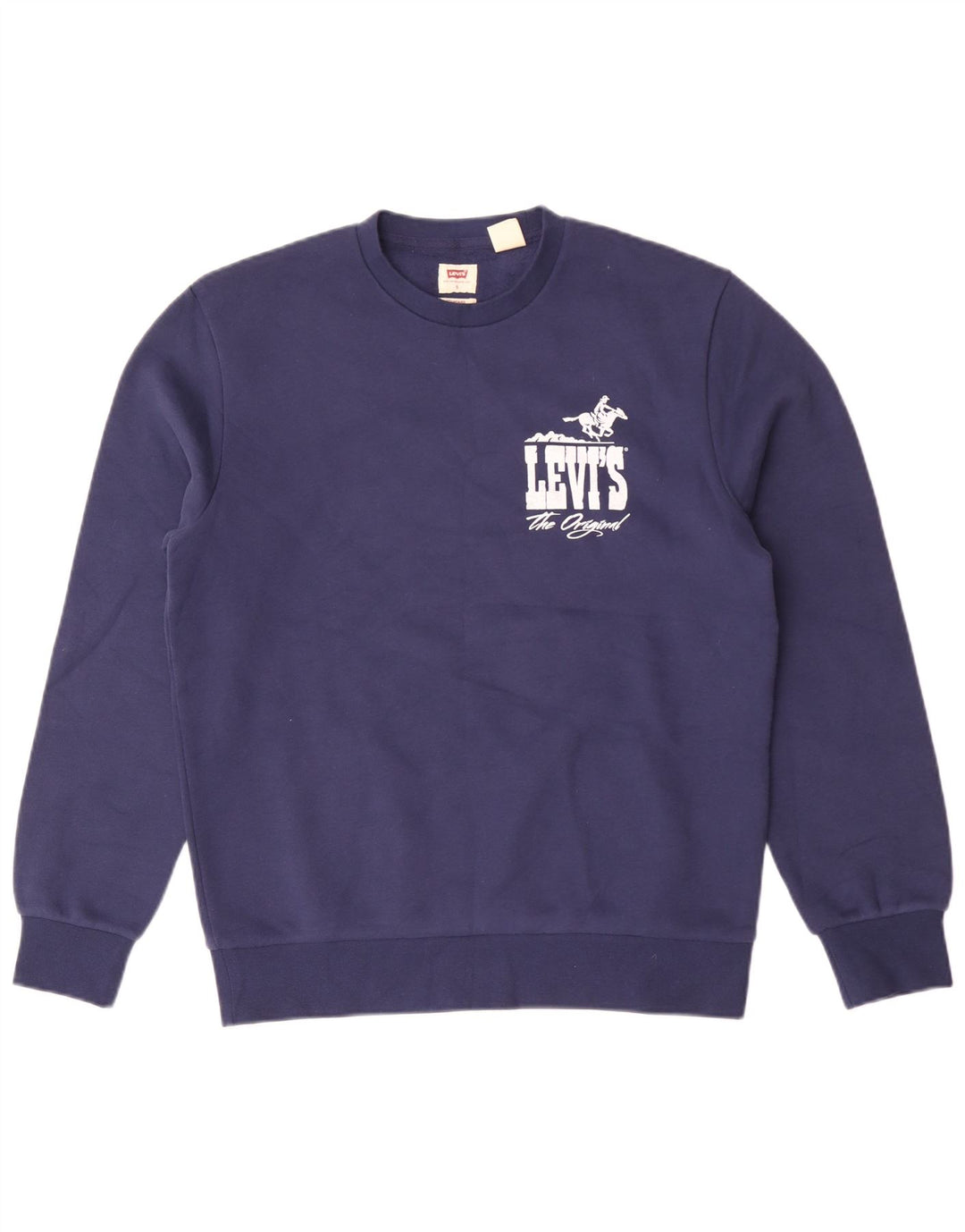 Levi's Mens Graphic Standard Fit Sweatshirt Jumper Small Navy Blue Classic