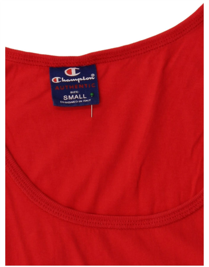 CHAMPION Womens Graphic Vest Top UK 8 Small Red